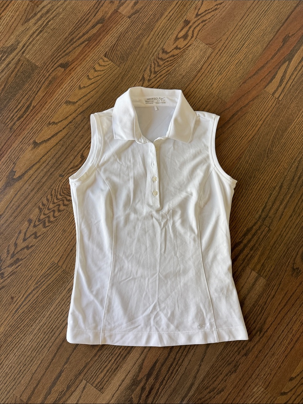 Women’s Nike White Sleeveless Polo Tank Top